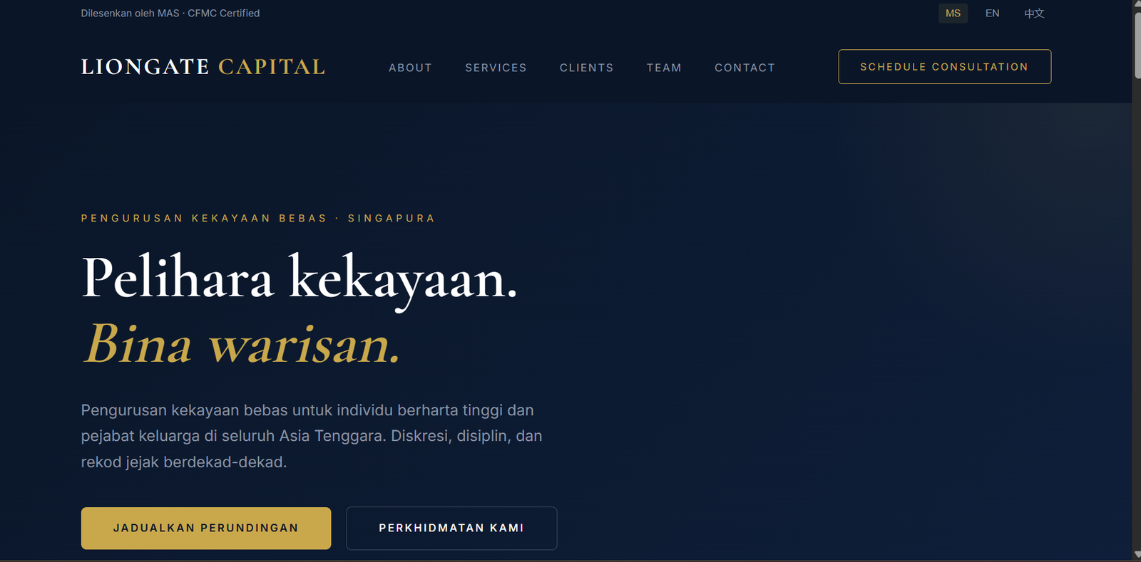 Liongate Capital website