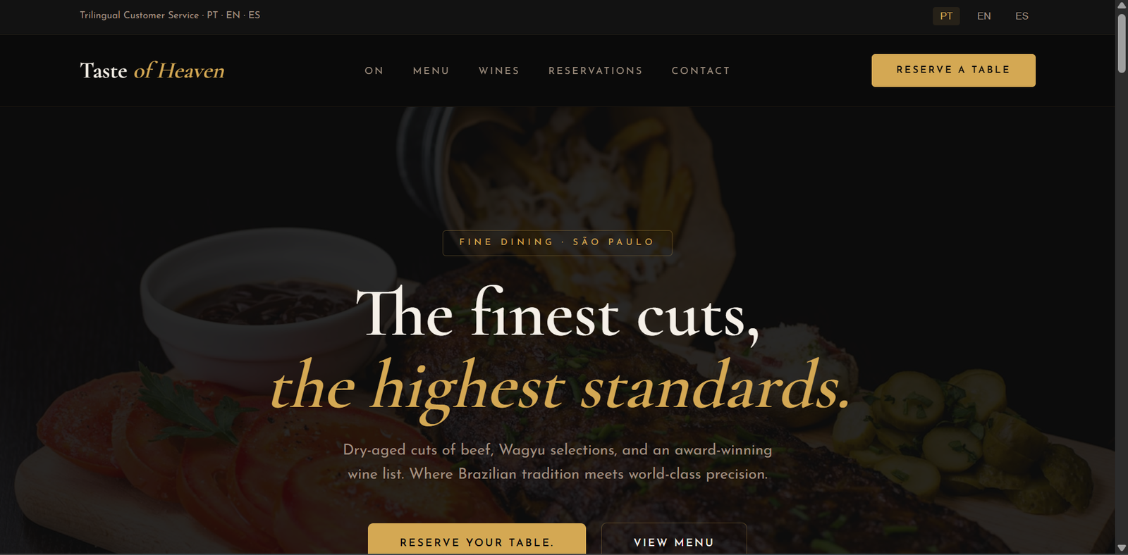 Sabor do Céu steakhouse website